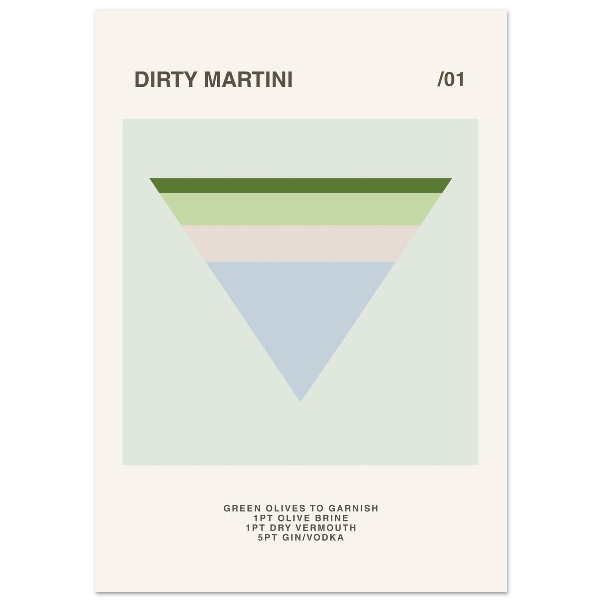 Dirty Martini /01 - A4 – Blocktail Prints - Abstract Artworks for